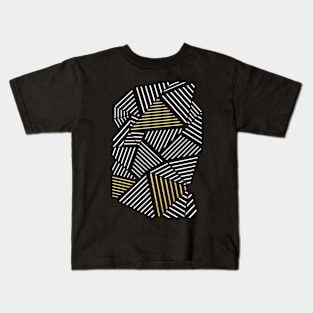 Ab Linear Black Gold New Kids T-Shirt